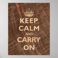 Keep Calm in Marquetry Poster