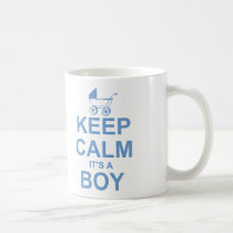 Keep Calm It's A Boy mugs