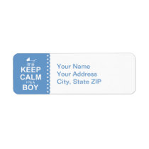 Keep Calm It's A Boy labels