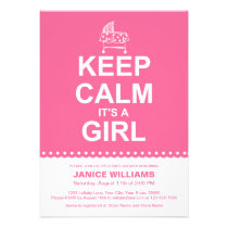 Keep Calm It's A Girl invitations