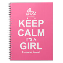 Keep Calm It's A Girl notebooks