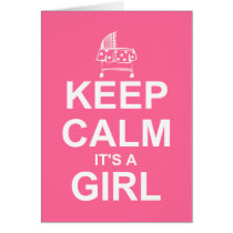 Keep Calm It's A Girl Thank You Notes cards