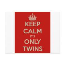 Keep Calm It's Only Twins Post Card