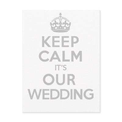 KEEP CALM its OUR WEDDING Post Cards