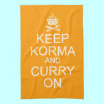 Keep Calm Korma Curry Kitchen Towel kitchen towels
