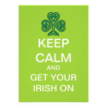 KEEP CALM Mod St. Patrick's Day Party Invitation invitations