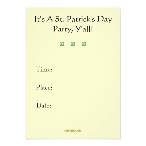 KEEP CALM Mod St. Patrick's Day Party Invitation