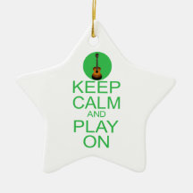 Keep Calm Parody Guitar Ornament