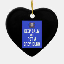 Keep Calm Pet Greyhound Ornaments