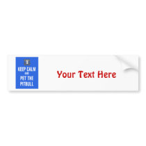 Keep Calm & Pet the Pitbull Bumper Sticker