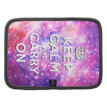 keep calm... Pink glitter milky way purple galaxy Folio Planner