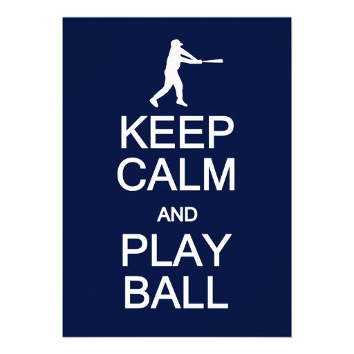 Keep Calm & Play Ball invitation, customize