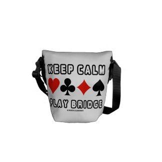 Keep Calm Play Bridge (Four Card Suits) Courier Bag