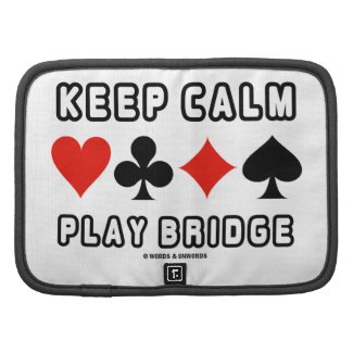 Keep Calm Play Bridge (Four Card Suits) Folio Planners