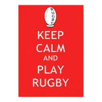 Keep Calm & Play Rugby Poster