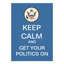 KEEP CALM Political Debate Party Invitation invitations