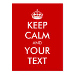 Keep calm postcard template | Customizable design