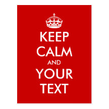 Keep calm postcard template | Customizable design