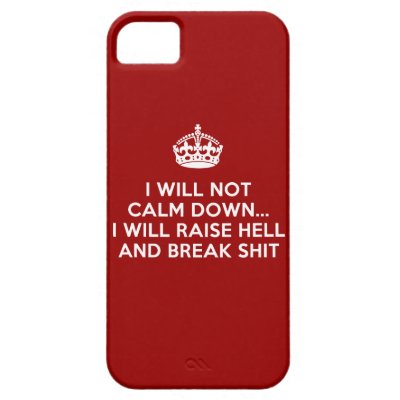 Keep Calm Raise Hell and Break Stuff iPhone 5 Cover
