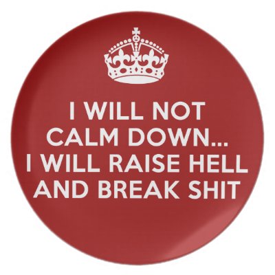 Keep Calm Raise Hell and Break Stuff Party Plates