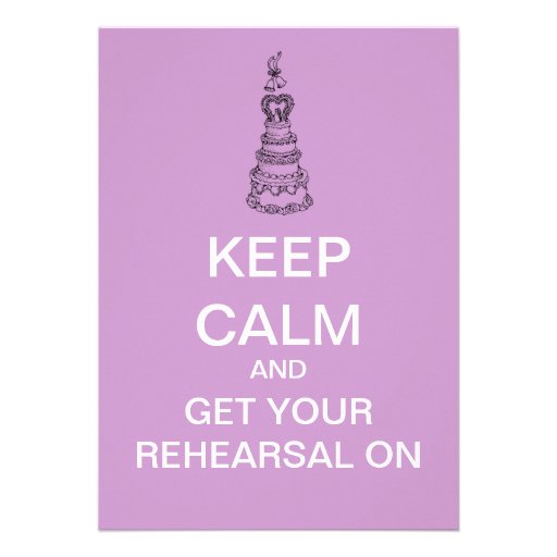 Keep Calm Rehearsal Dinner Invitation