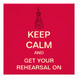 Keep Calm Rehearsal Dinner Invitation (Red)