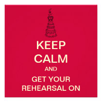 Keep Calm Rehearsal Dinner Invitation (Red) invitations