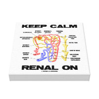 Keep Calm Renal On (Kidney Nephron) Canvas Print