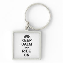 Keep Calm & Ride On key chain