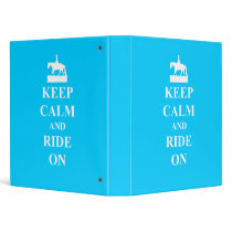 Keep calm & ride on (light blue) binders