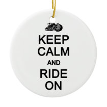 Keep Calm & Ride On ornament, customize
