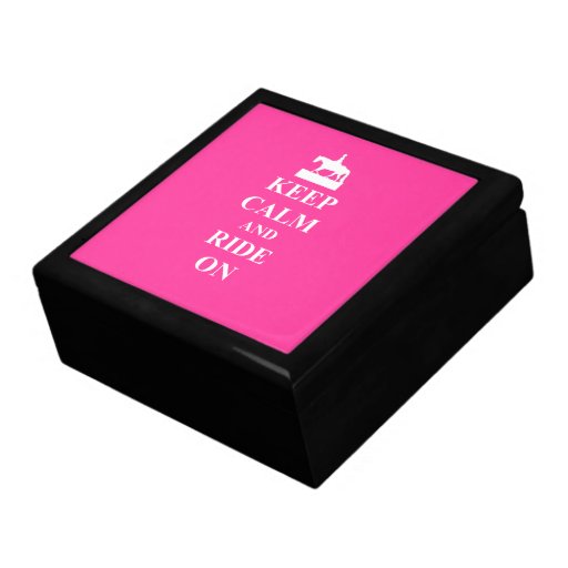 Keep calm & ride on (pink) gift box