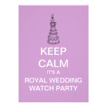 KEEP CALM Royal Wedding Watch Party Invitation