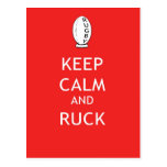 Keep Calm & Ruck Post Cards
