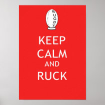 Keep Calm & Ruck Poster