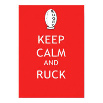 Keep Calm & Ruck Poster
