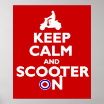 Keep calm scooter on Poster print