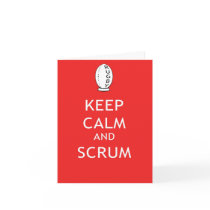 Keep Calm & Scrum Greeting Cards