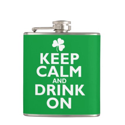 Keep Calm St Patricks Day Humor Flasks