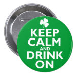 Keep Calm St Patricks Day Humor Pin
