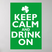 Keep Calm St Patricks Day Humor Print