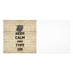 Keep calm &amp; type on picture card