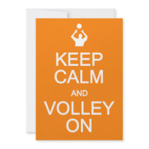 Keep Calm & Volley On invitation, customize