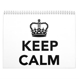 Keep calm wall calendar