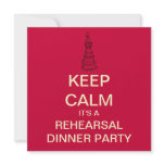 KEEP CALM Wedding Rehearsal Dinner Invite (Red)