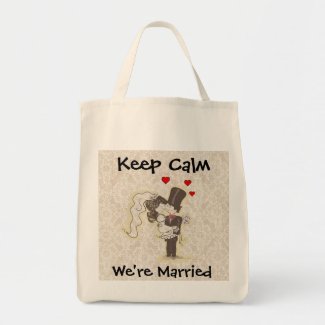 Keep Calm We're Married Wedding Bag