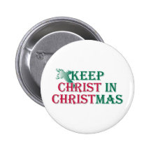 Keep Christ in Christmas - cross Buttons