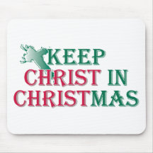 Keep Christ in Christmas - cross Mouse Pads