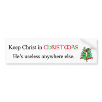 Keep Christ in Christmas (Tree) bumper stickers by TaylorX04 Keep Christ in Christmas (Tree) bumper stickers