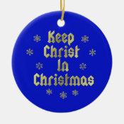 Keep Christ In Christmas Tree Trim Ornament